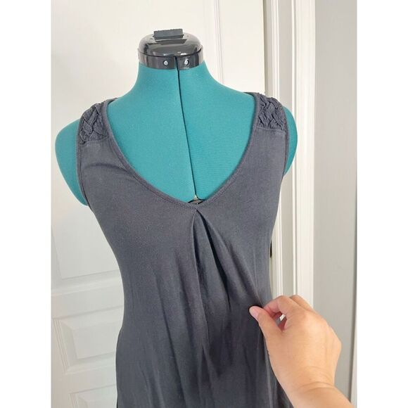 Holding Horses Maxi Length Sleeveless Weave Lattice Cotton/Modal Pocket Dress - Picture 5 of 13